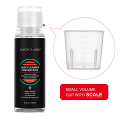 ARISON LASHES foaming wash in action along lash line for thorough cleansing.