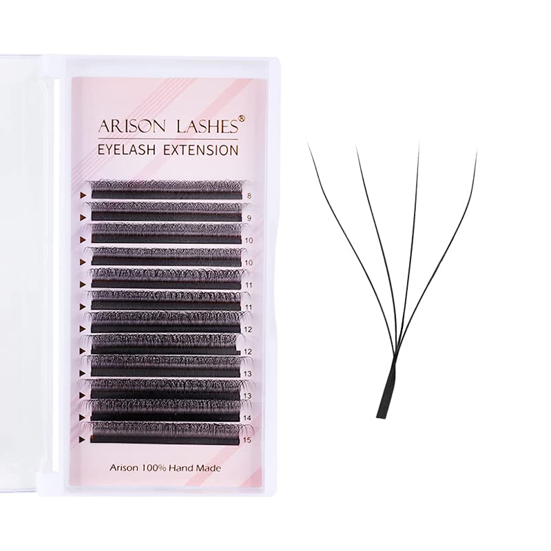 ARISON LASHES front packaging showing 4D W premade fans and benefits