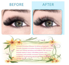 Close-up of ARISON LASHES bottle with foam being applied to lashes.