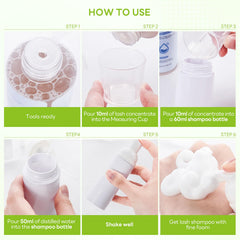 ARISON LASHES Salon and home use cleanser with measuring cup for convenience