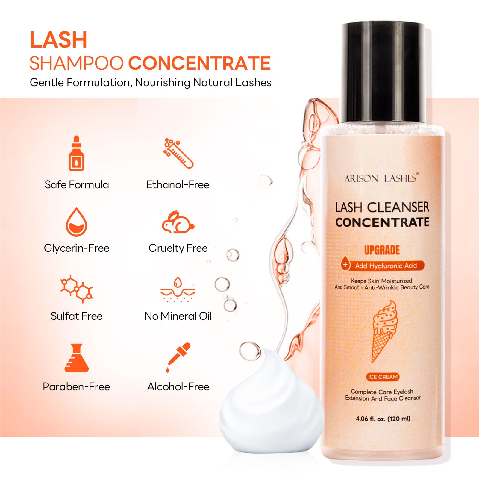 ARISON LASHES under-eye residue removal keeps lashes fresh and clean