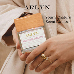 ARLYN base notes Leather, Patchouli, and Vanilla add warmth.