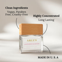 ARLYN middle notes Violet and Peony create refined floral character.