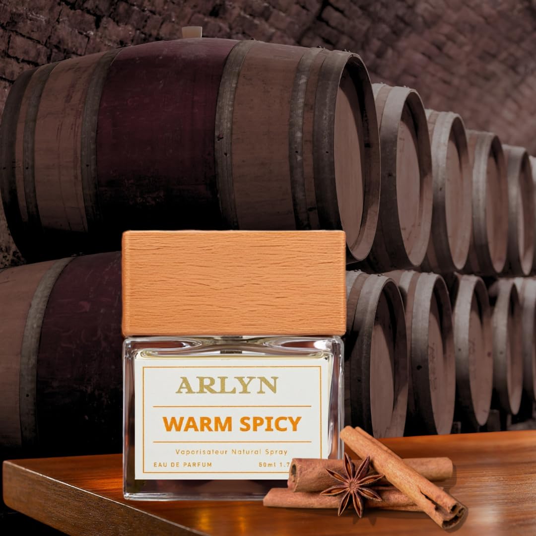 ARLYN Warm Spicy EDP packaging box on display, ideal for a luxury gift.