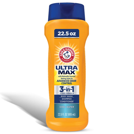 Arm & Hammer Essentials Cool Water 3-in-1 bottle delivers a rich lather.