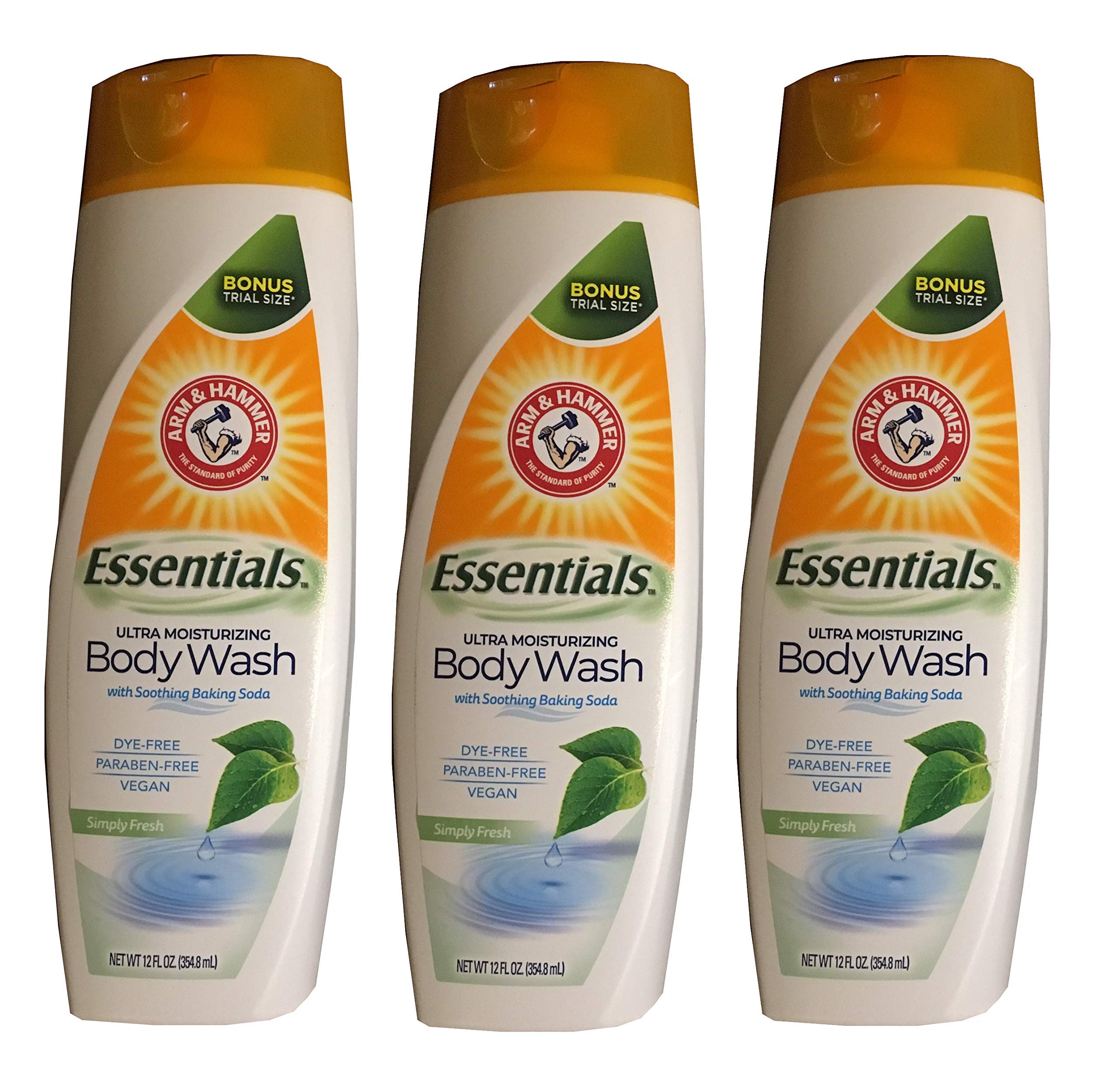 Arm & Hammer Simply Fresh Essentials bottle for moisturizing freshness and smooth skin.