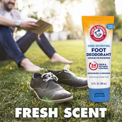 Arm & Hammer dermatologist-tested label indicating gentle, non-irritating formulation.