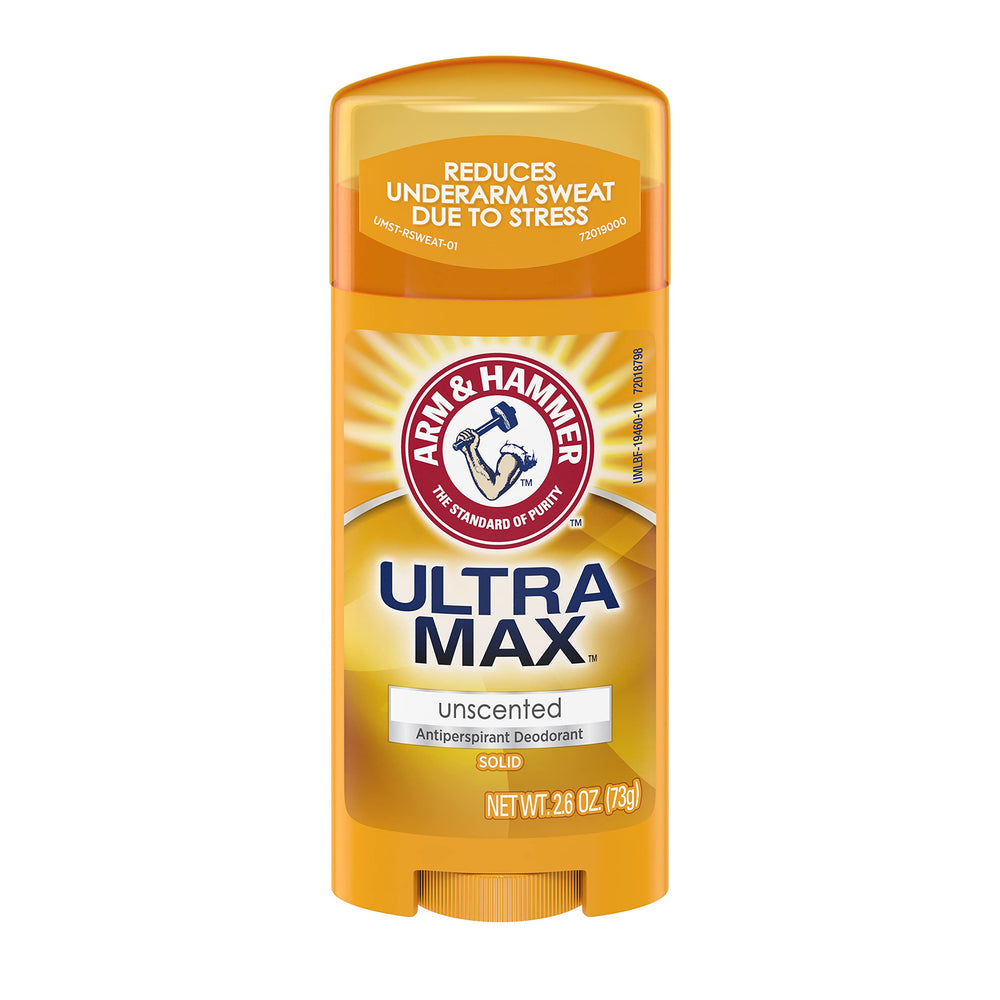 Arm & Hammer Ultramax pack of nine unscented sticks for daily use and odor control.