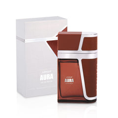 Armaf Aura for Men bottle cap close-up highlighting long-lasting scent performance.