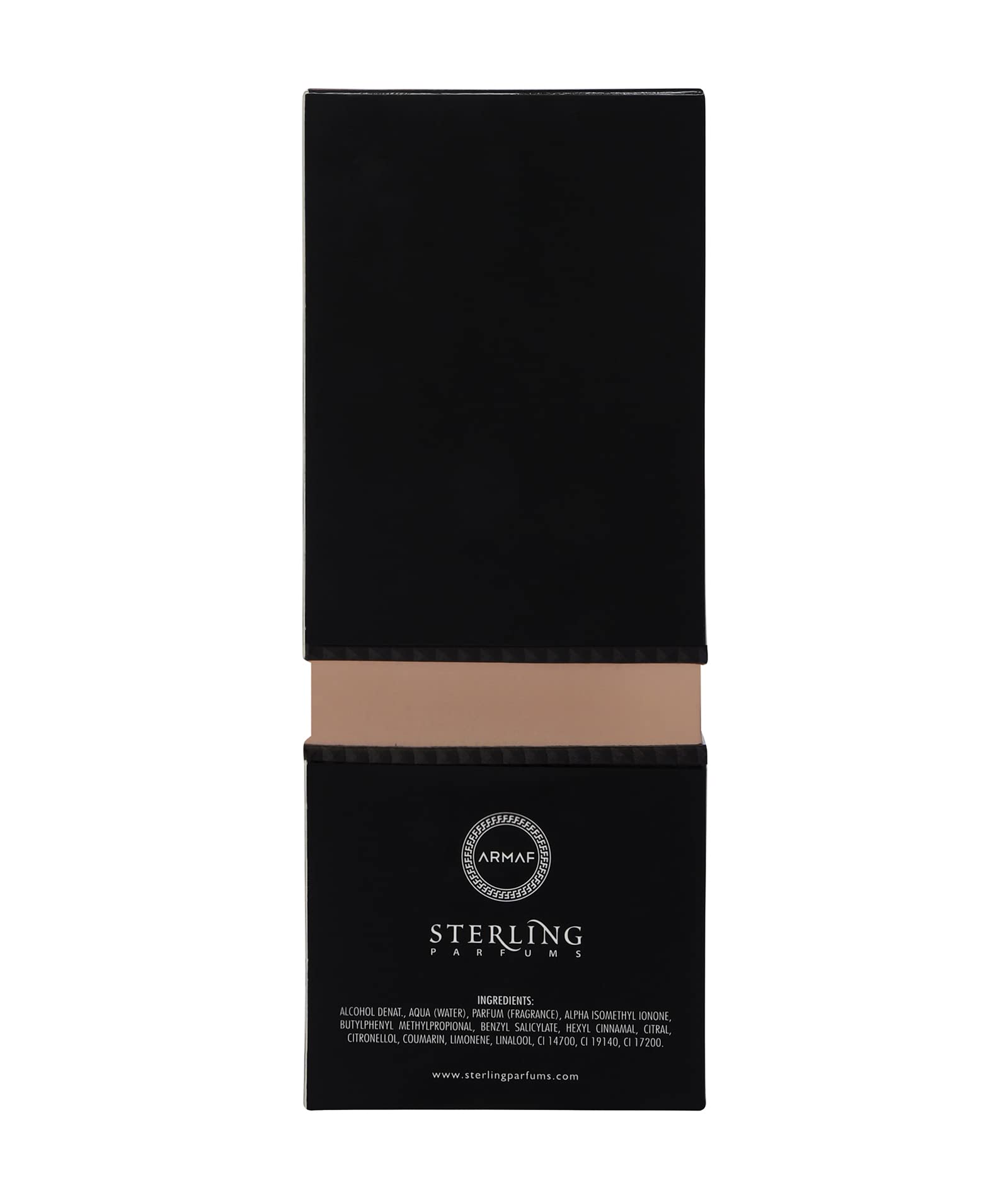 Armaf Beau Elegant packaging with gold accents on display