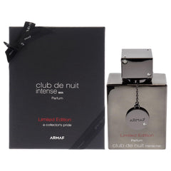 Armaf Club De Nuit Intense Limited Edition bottle closeup highlighting premium woody spice scent