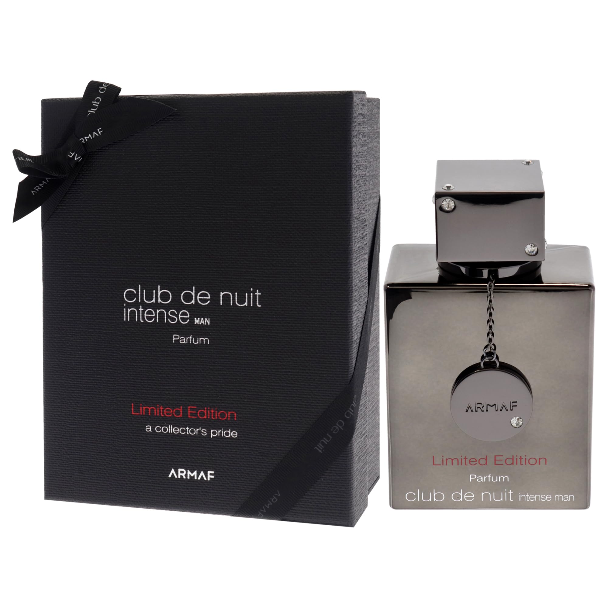 Armaf Club De Nuit Intense Limited Edition logo engraving signals luxury branding