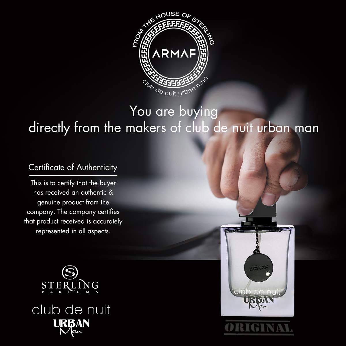 Armaf Club De Nuit Urban Man box packaging, premium unboxing experience.