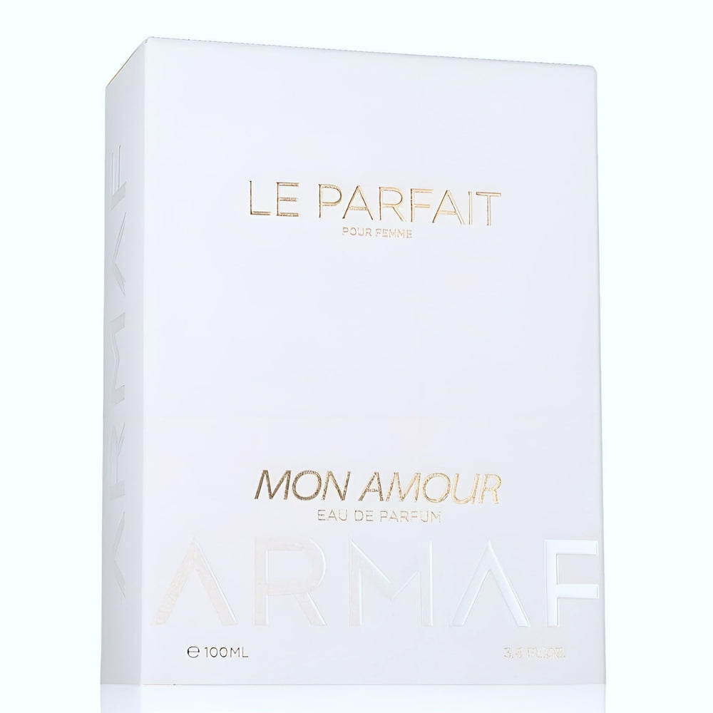 Armaf Le Parfait Mon Amour display on dresser, keeps fragrance ready for daily rituals.