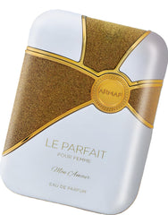 Armaf Le Parfait Mon Amour packaging box, premium presentation for special days.