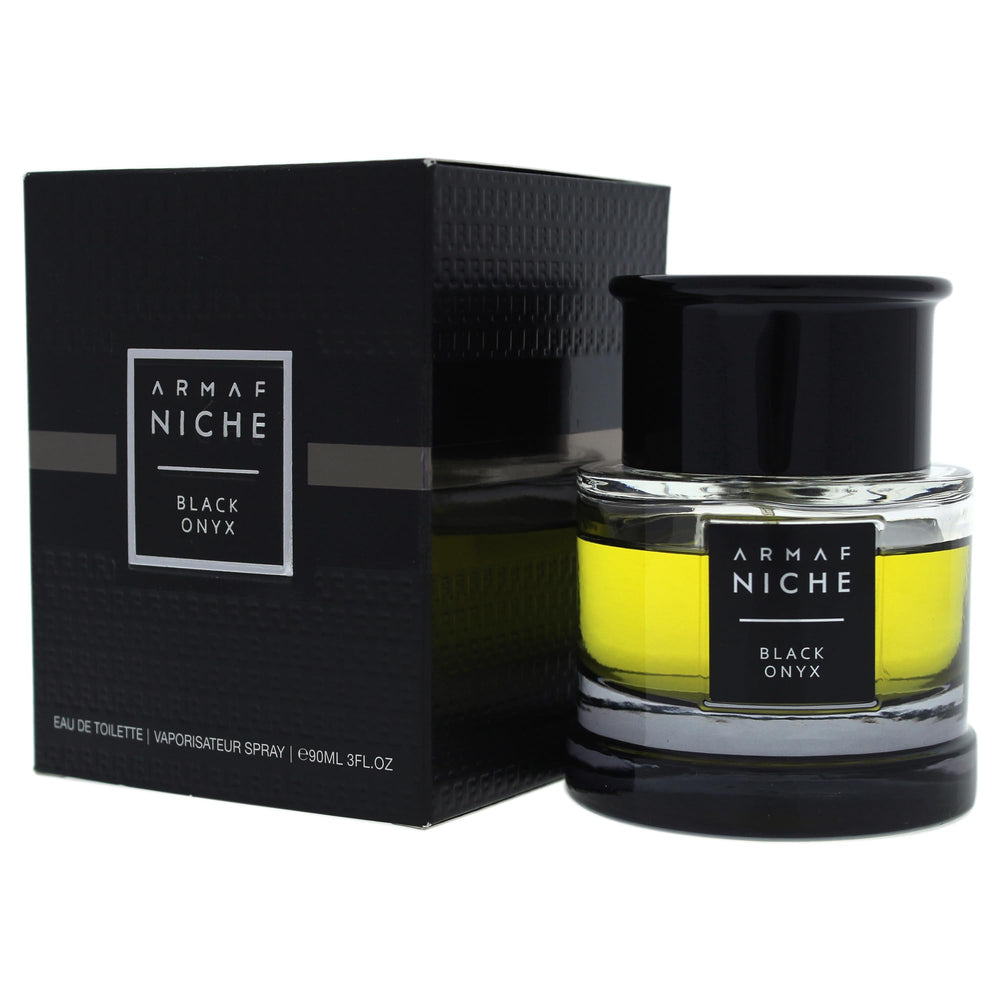 Armaf Niche Black Onyx patchouli-amber-base grounds the fragrance with earthy warmth.