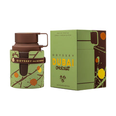 Armaf Odyssey Dubai Chocolat Edp packaging box showcased as gift-ready presentation