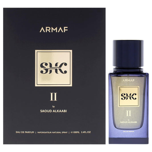 ARMAF SHK II perfume bottle close-up for evening wear and premium scent.
