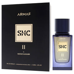 ARMAF SHK II perfume spray bottle capturing smooth mist release.