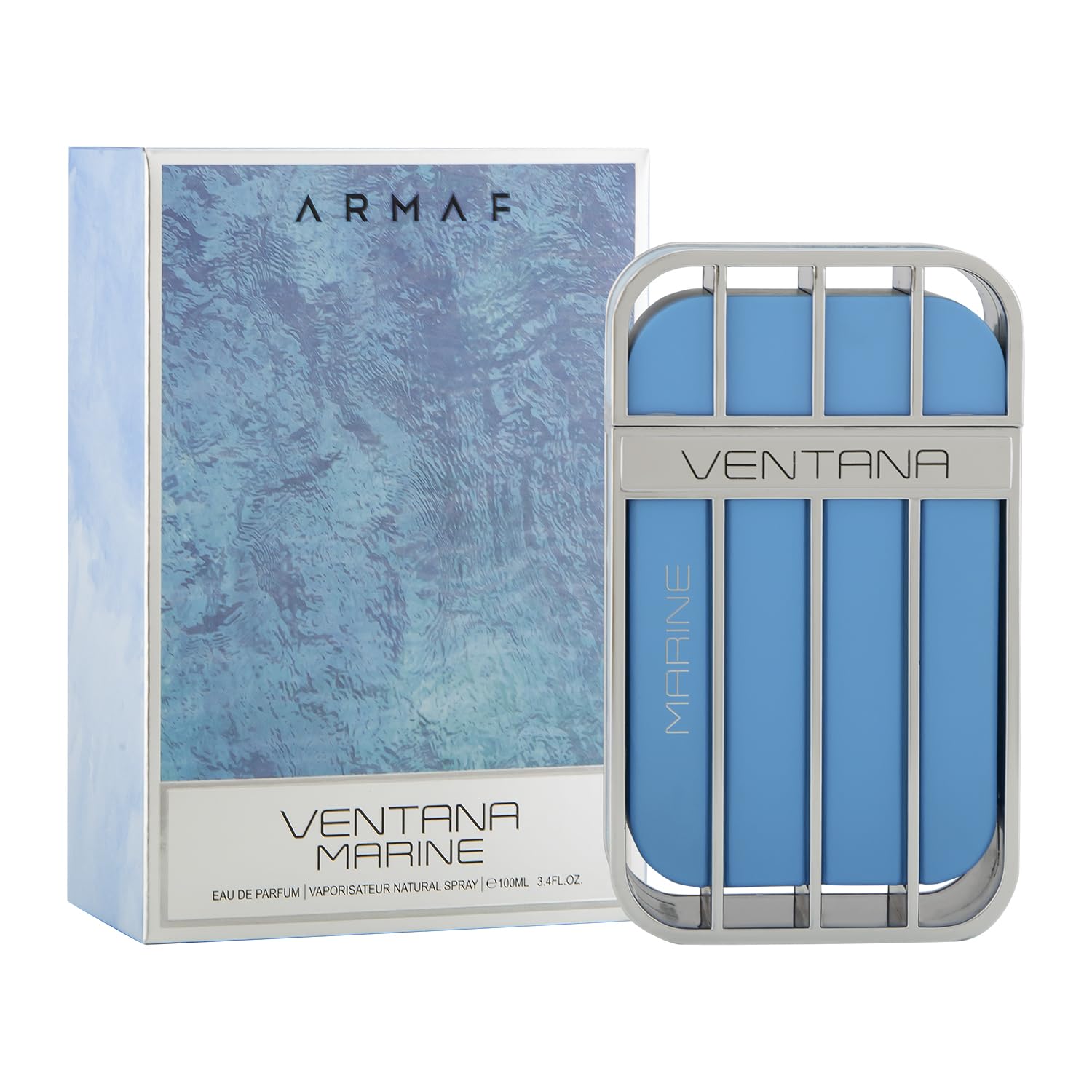 Armaf Ventana Marine box front suggests gift-ready scent sophistication.