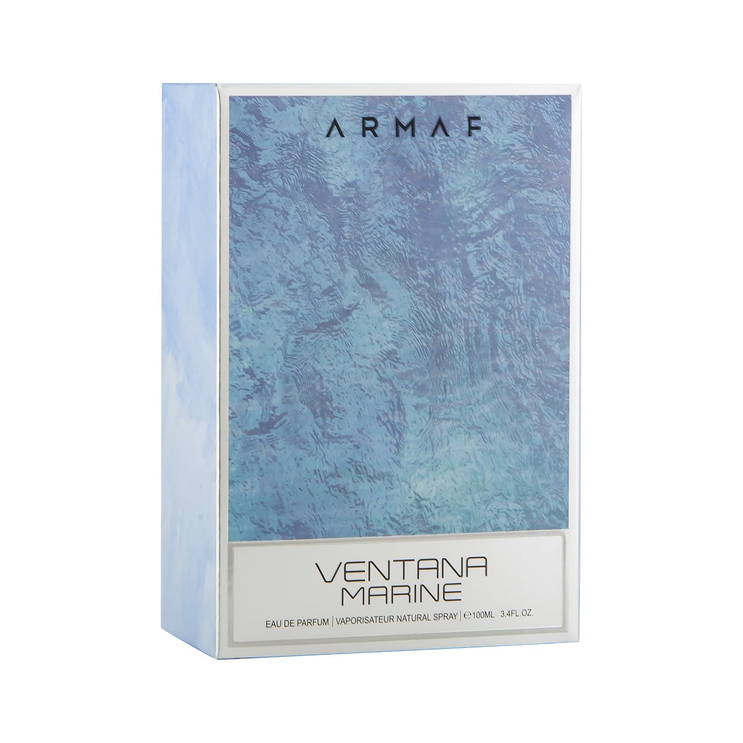 Armaf Ventana Marine mist on skin for refreshing daytime wear.
