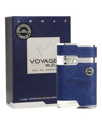 Armaf Voyage Bleu bottle-side shows modern silhouette for versatile use.