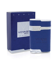 Armaf Voyage Blue bottle front view, versatile scent for daily wear.