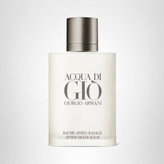 Armani Beauty Acqua di Gio balm being applied after shaving.
