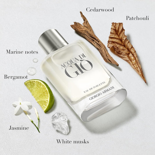 Armani Beauty Acqua di Gio full-size bottle showcased for daily wear.
