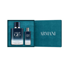 Armani Beauty Acqua di Giò Profondo gift set on display, ideal for gifting.