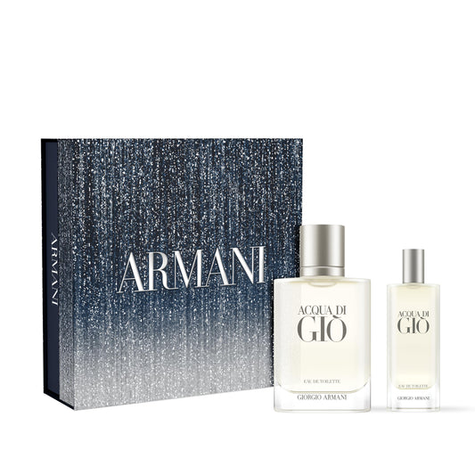 Armani Beauty Acqua di Gio set packaging with gift-ready presentation for occasions.