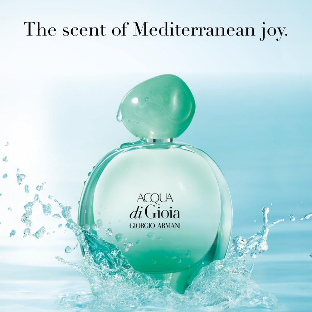 Armani Beauty Acqua Di Gioia EDP Intense bergamot splash highlights citrus sparkle.