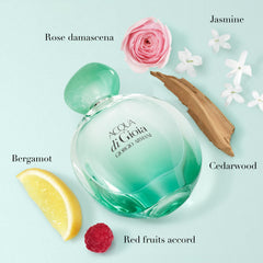 Armani Beauty Acqua Di Gioia EDP Intense cap as a gemstone-like accent.