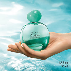 Armani Beauty Acqua Di Gioia EDP Intense rose and jasmine heart hints femininity.