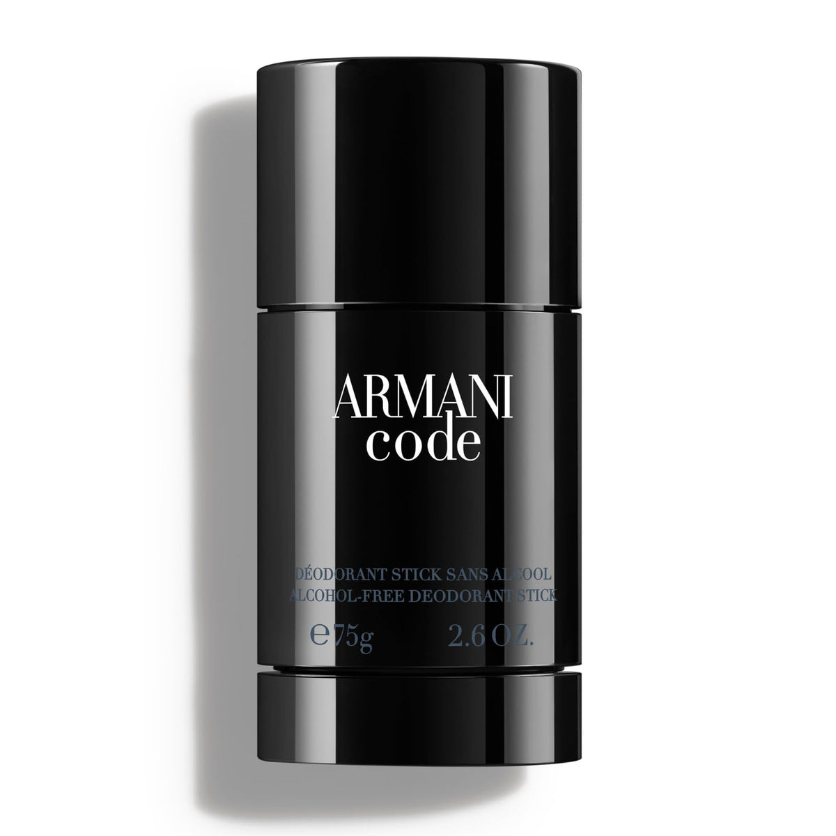 Armani Beauty Code deodorant stick bottle with refillable design for daily use.