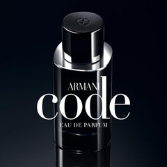Armani Beauty Code refill bottle demonstrates at-home replenishment option.