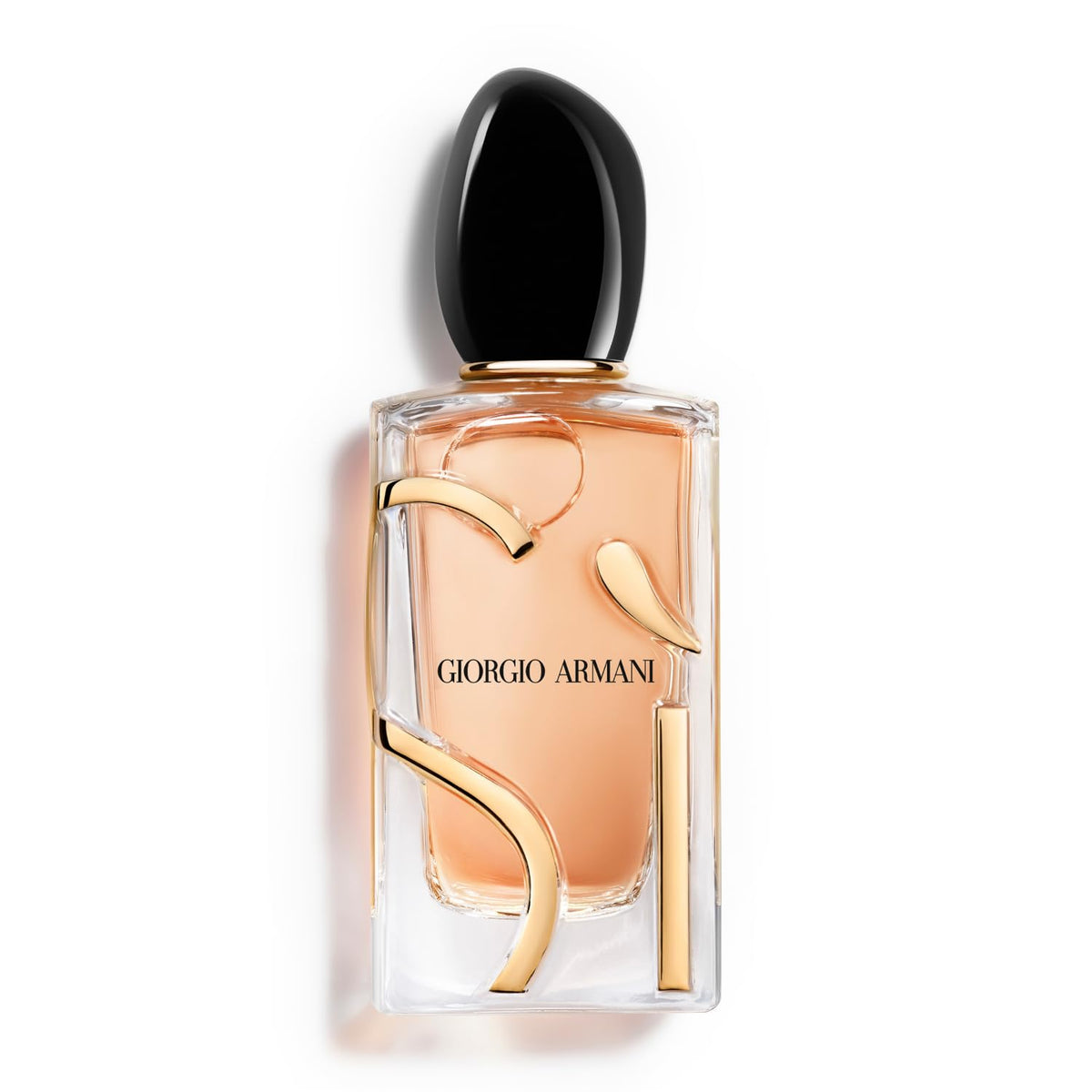 Armani Sì EDP bottle front view shows elegant design and refillable option for eco-conscious shoppers.