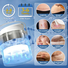 Arme Scar Gel close-up showing 52% dimethicone for a protective barrier.