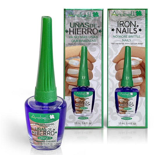 Arobell Iron Nail Hardener bottle front view boosts nail strength.