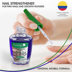 Arobell Iron Nail Hardener texture swirl demonstrates smooth coating.