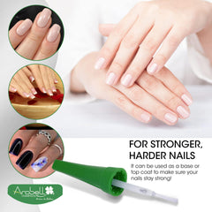 Arobell Iron Nail Hardener top coat use during color design.
