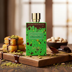 AROMA CONCEPTS Spiced pistachio heart note image communicates deep warmth for evening wear.