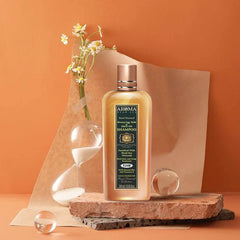Egg yolk detail from AR0MA DEAD SEA shampoo highlighting nourishing benefits for hair