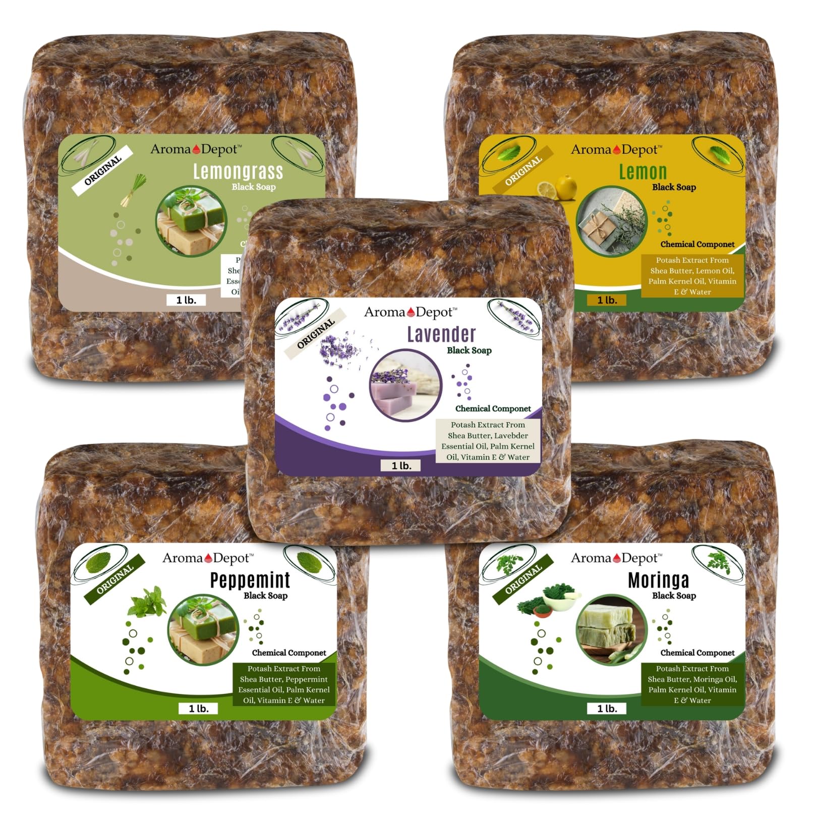 Aroma Depot fragrance-free soap close-up, suitable for sensitive skin.