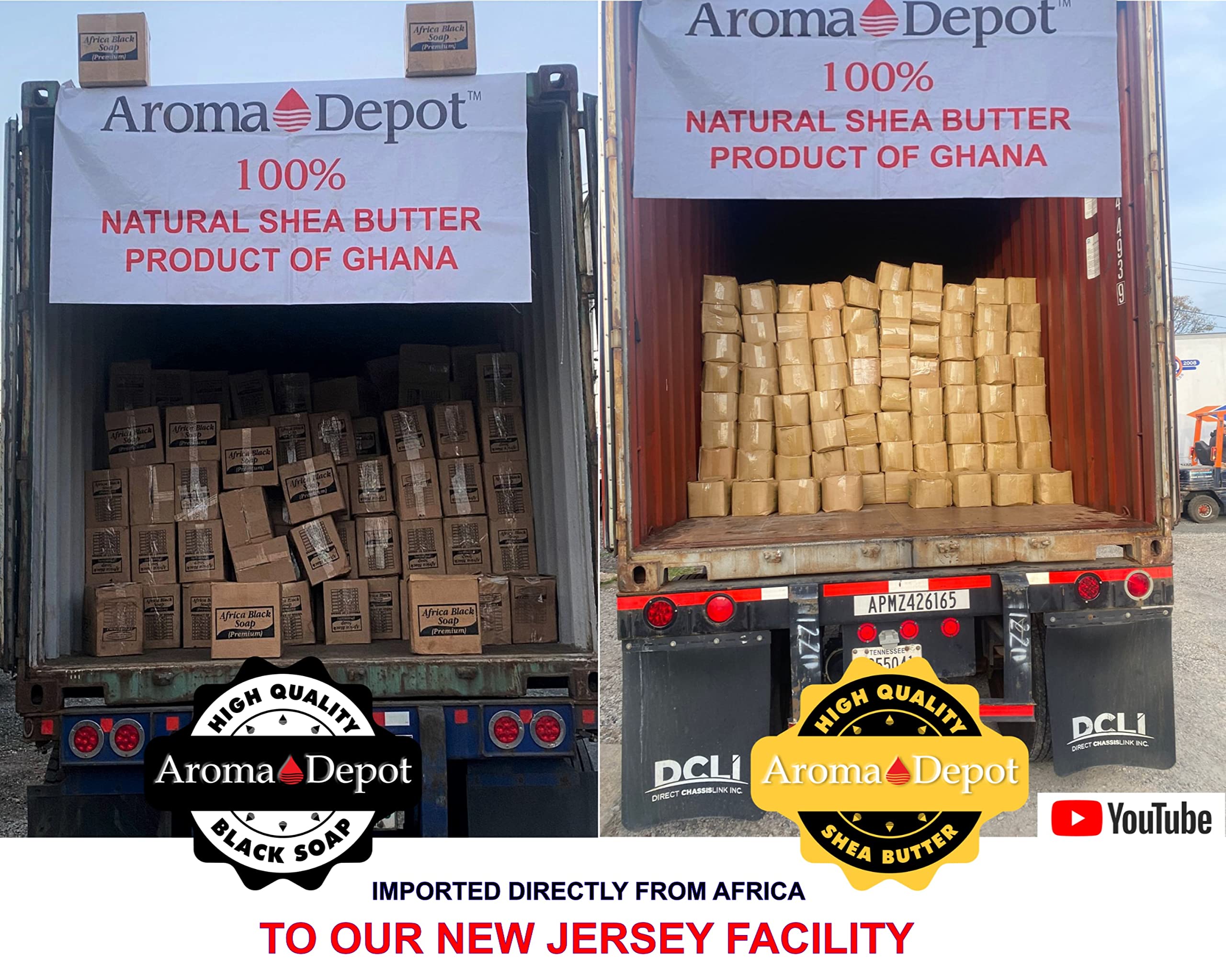 Ghana handmade badge on Aroma Depot Black Soap reflects craftsmanship and fair trade roots.
