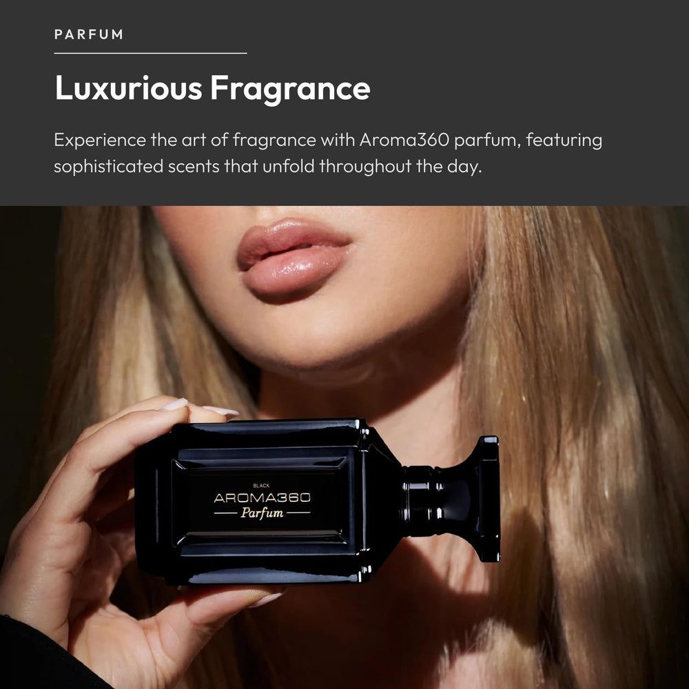 Aroma360 eco-friendly packaging signals vegan, cruelty-free luxury.