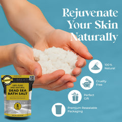Aromasong Dead Sea Bath Salt for body scrub, exfoliation, and soft skin.