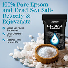 Aromasong Dead Sea mineral blend crystals close-up for a nourishing bath