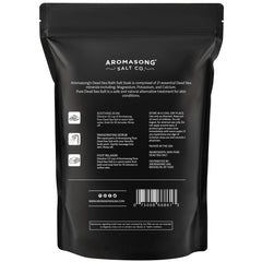 Aromasong Dead Sea Salt in a tranquil bathroom ambiance.