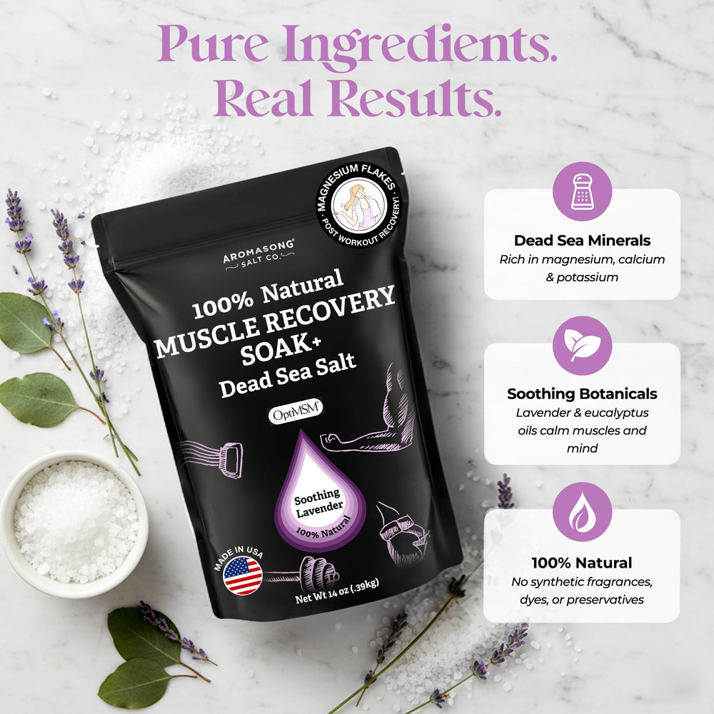 Aromasong dead-sea-salts-minerals highlighting soothing minerals for recovery